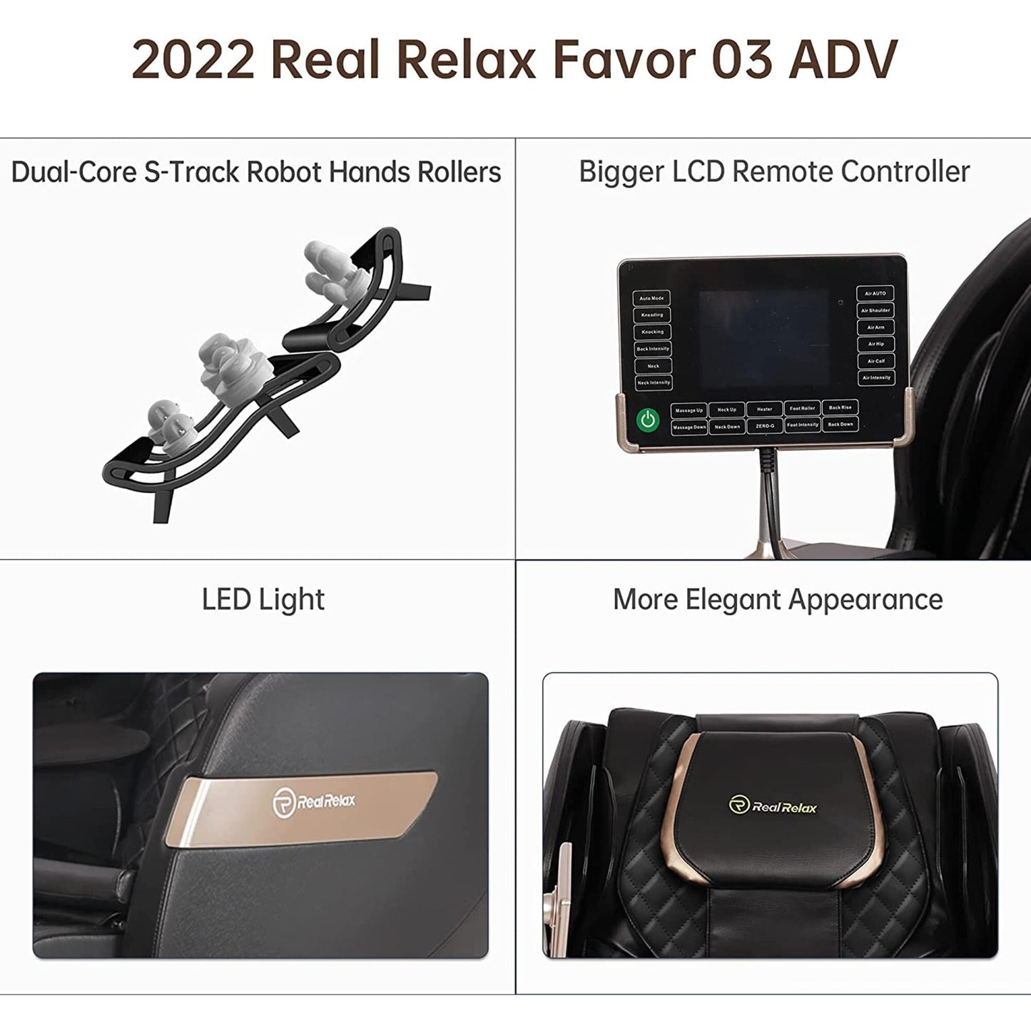 Ukuowu Favor-03 Plus ADV heated Full Body Massage Chair with LCD Screen,Dual-core S Track,APP Control, Zero Gravity Shiatsu