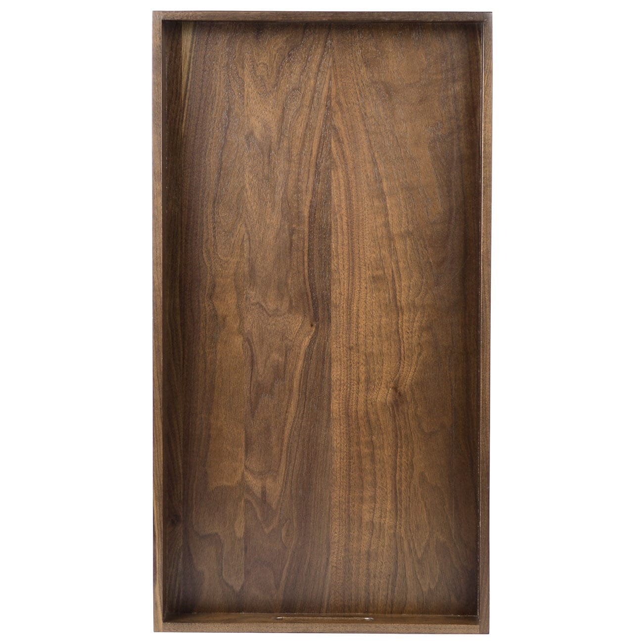 KINWELL Rectangle Black Walnut Wood Serving Tray Ottoman Tray