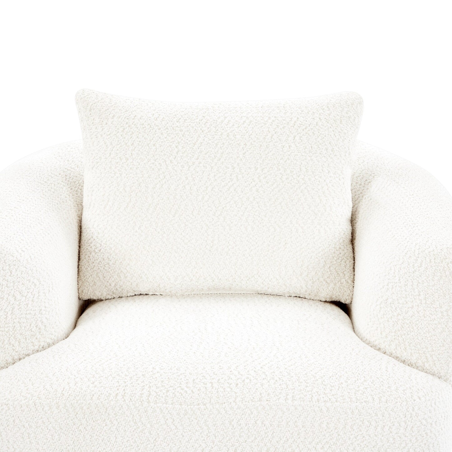 Roomfitters 360° Chenille Upholstered Swivel Barrel Chair Accent Sofa with Throw Pillow for Living Room Bedroom Office Hotel