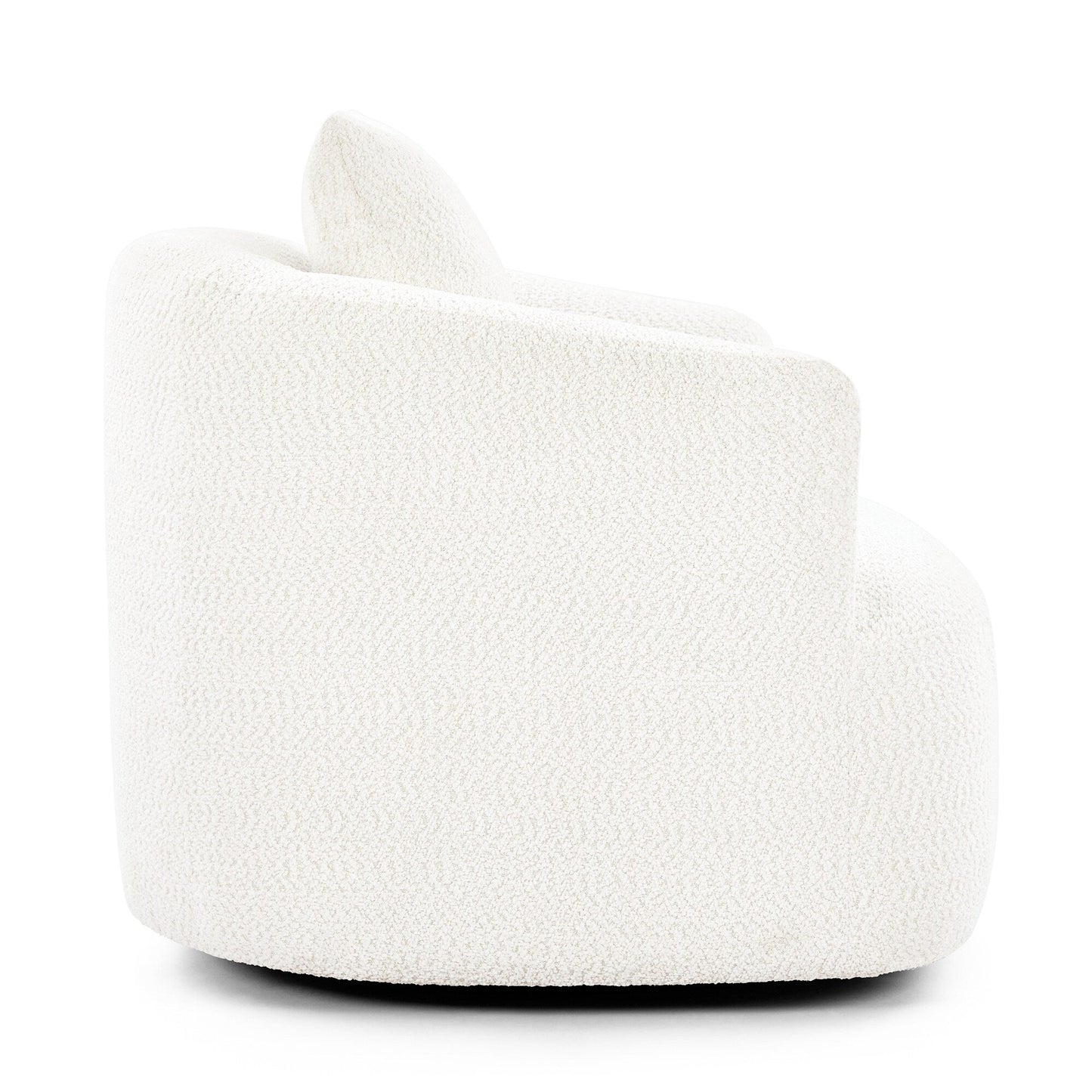 Roomfitters 360° Chenille Upholstered Swivel Barrel Chair Accent Sofa with Throw Pillow for Living Room Bedroom Office Hotel