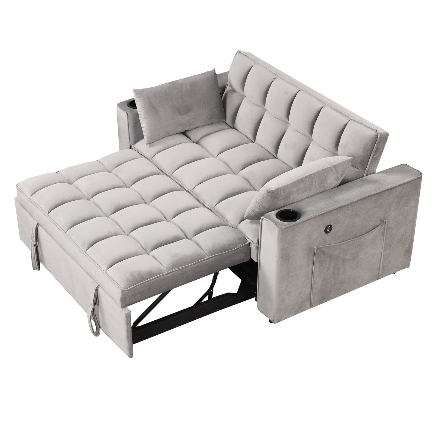 Roomfitters 58 4-1 Multi-functional Sofa Bed with Cup Holder and USB Port for Living Room or Apartments