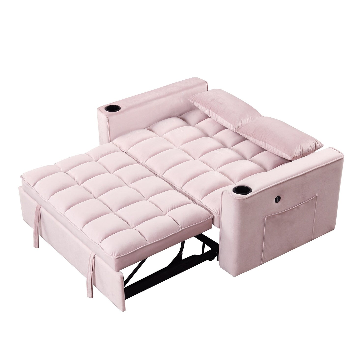 Roomfitters 58 4-1 Multi-functional Sofa Bed with Cup Holder and USB Port for Living Room or Apartments