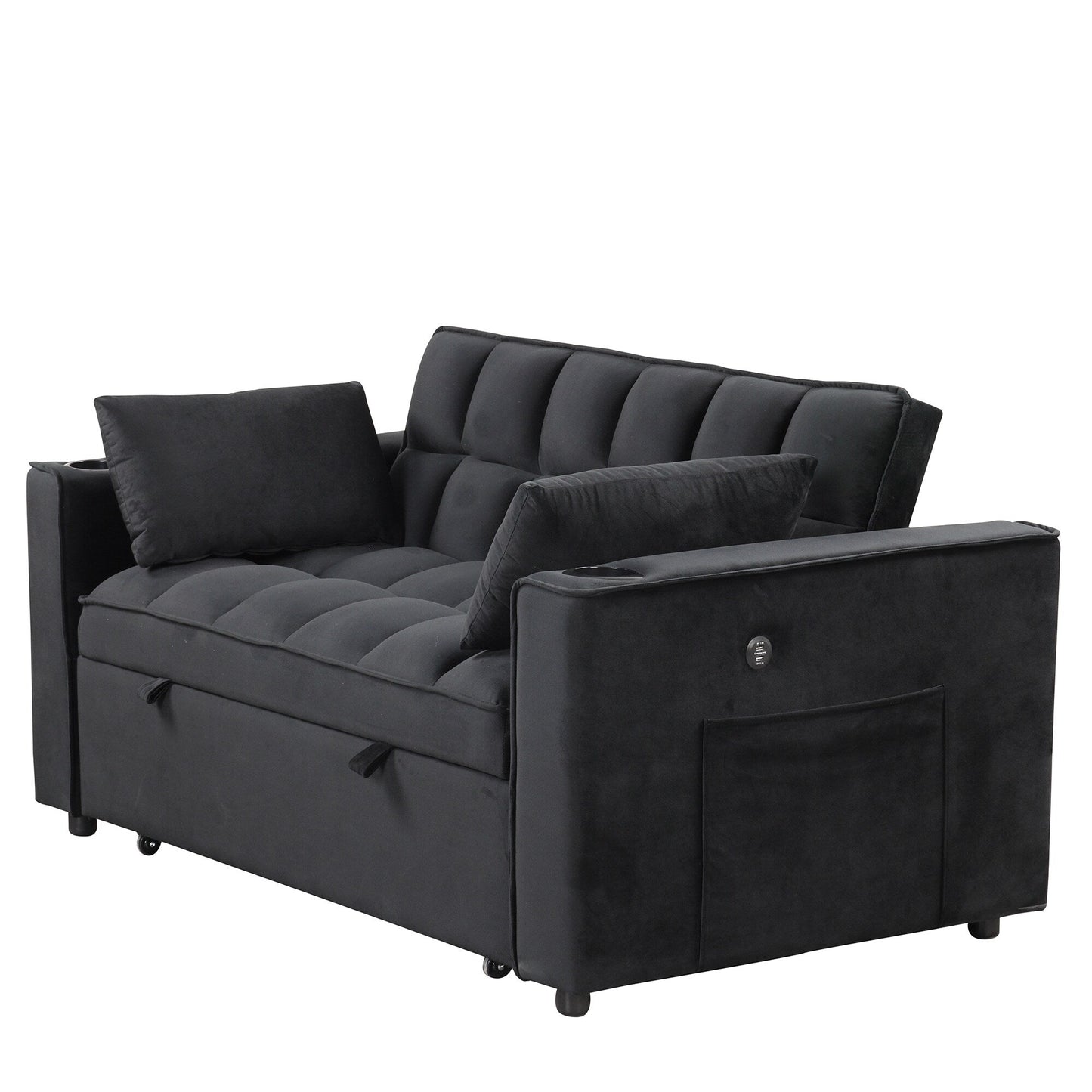 Roomfitters 58 4-1 Multi-functional Sofa Bed with Cup Holder and USB Port for Living Room or Apartments