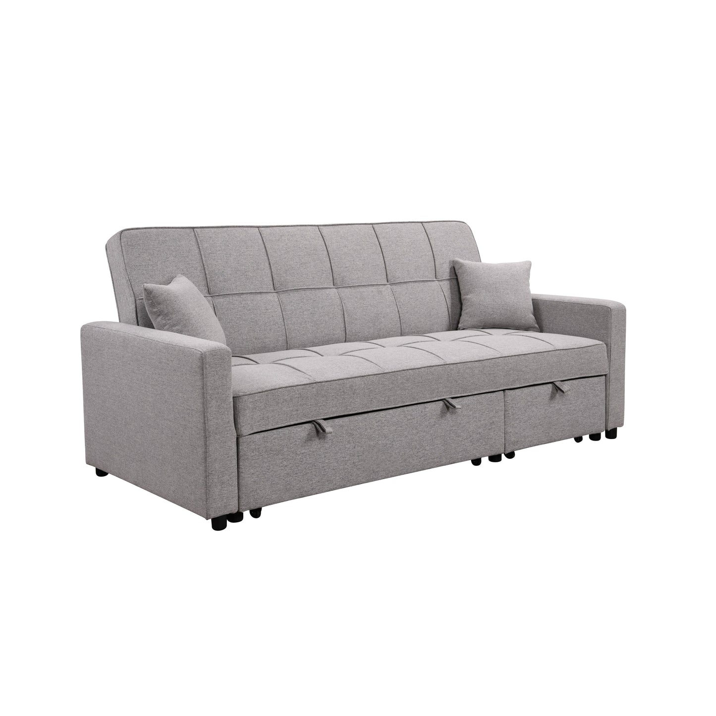 Roomfitters 83 Oversized Upholstered Sofa Bed with Pull-Out Couch Bed & Adjustable Backrest, 3-Seater Convertible Sleeper Sofa