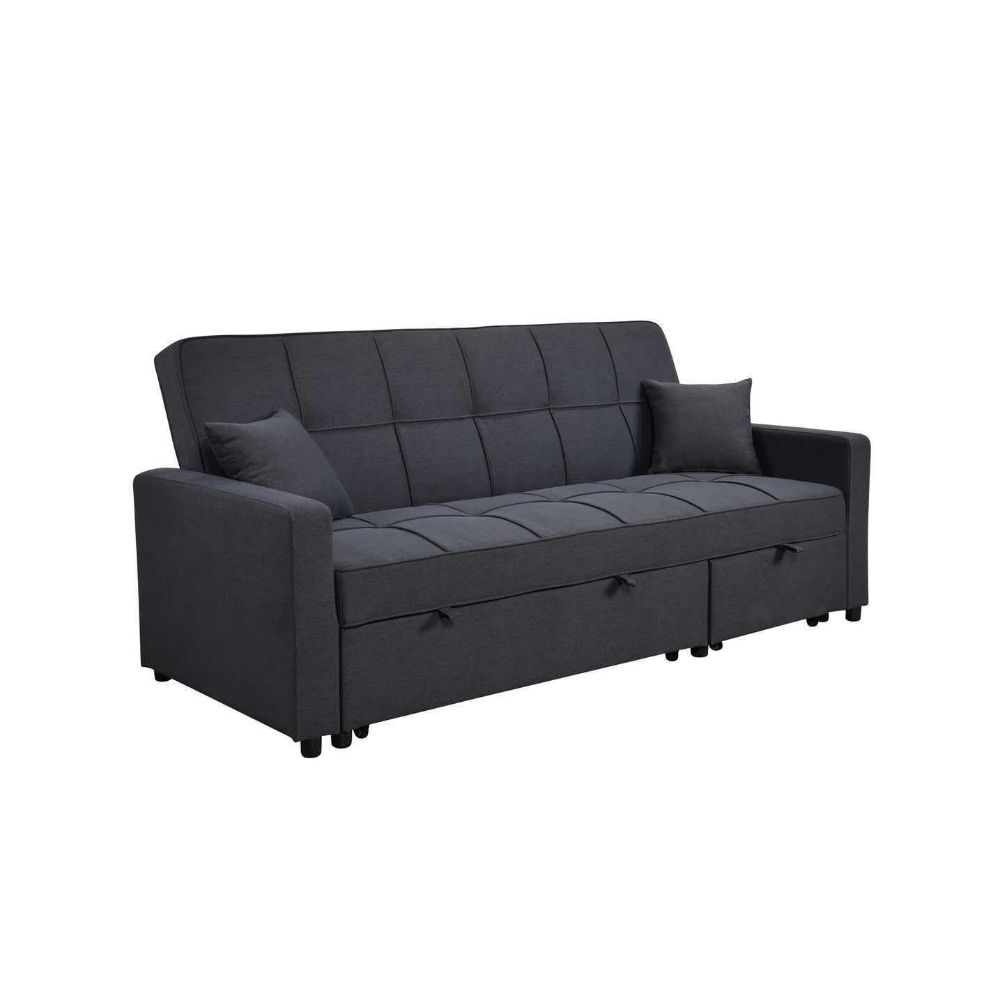 Roomfitters 83 Oversized Upholstered Sofa Bed with Pull-Out Couch Bed & Adjustable Backrest, 3-Seater Convertible Sleeper Sofa