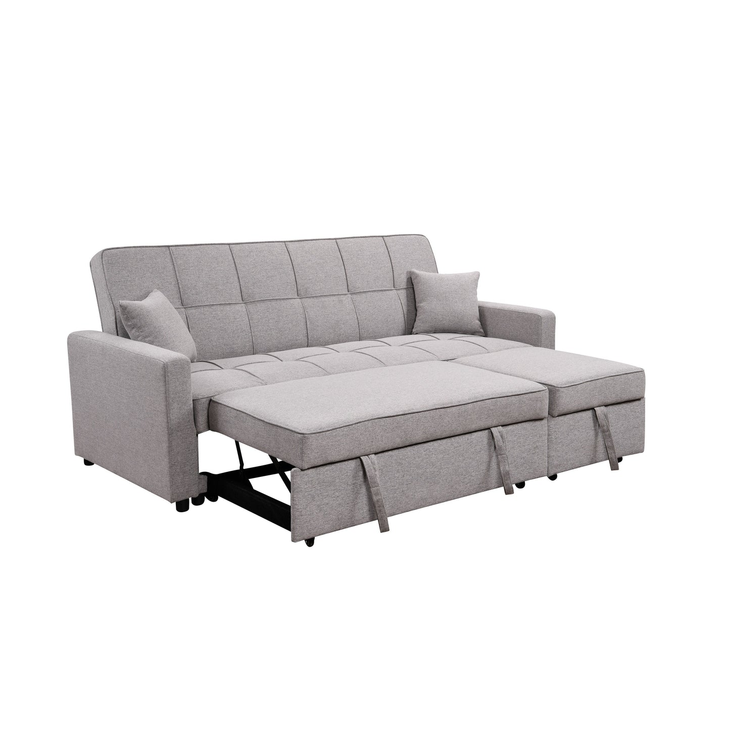 Roomfitters 83 Oversized Upholstered Sofa Bed with Pull-Out Couch Bed & Adjustable Backrest, 3-Seater Convertible Sleeper Sofa