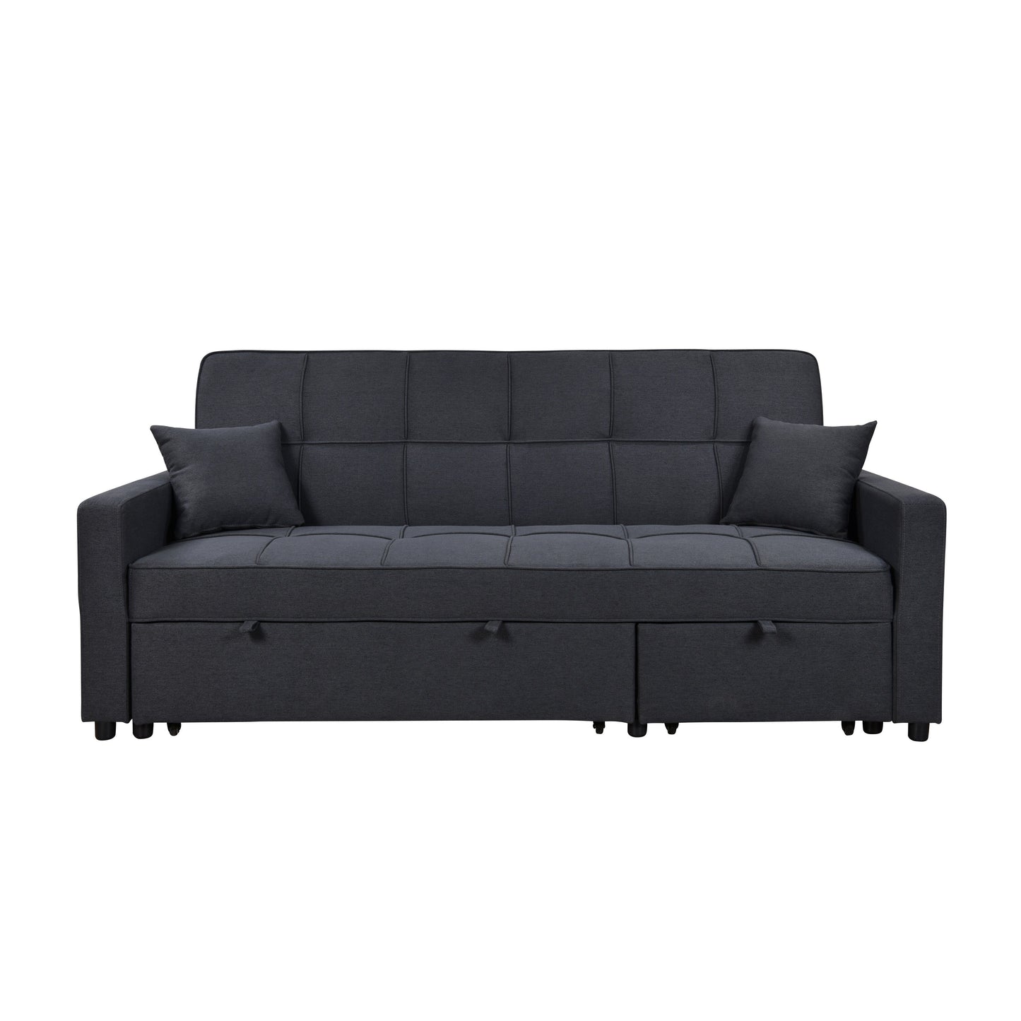 Roomfitters 83 Oversized Upholstered Sofa Bed with Pull-Out Couch Bed & Adjustable Backrest, 3-Seater Convertible Sleeper Sofa