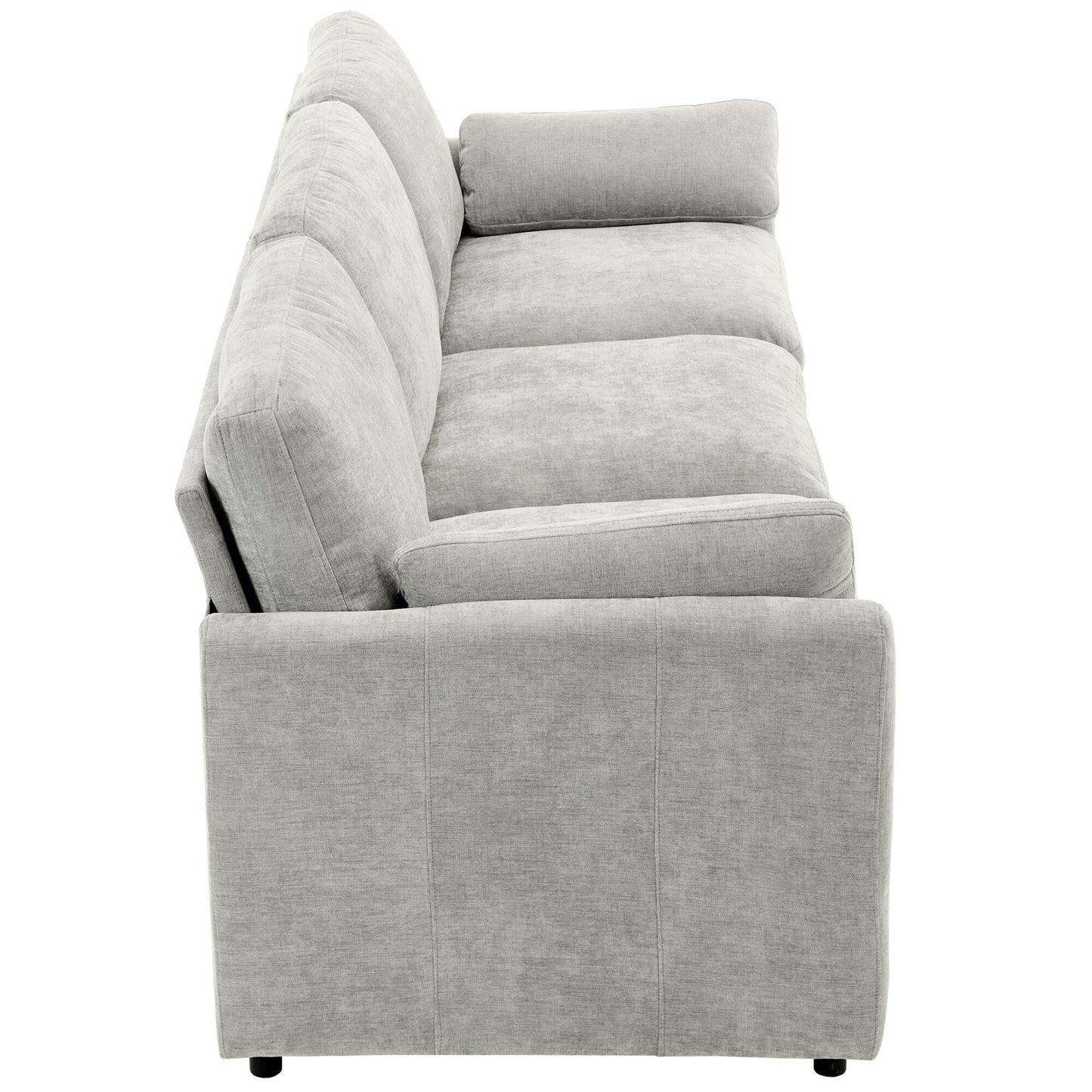 Roomfitters 89 Oversized Upholstered 3-Seater Cloud Sofa with Dual Plush Cushions