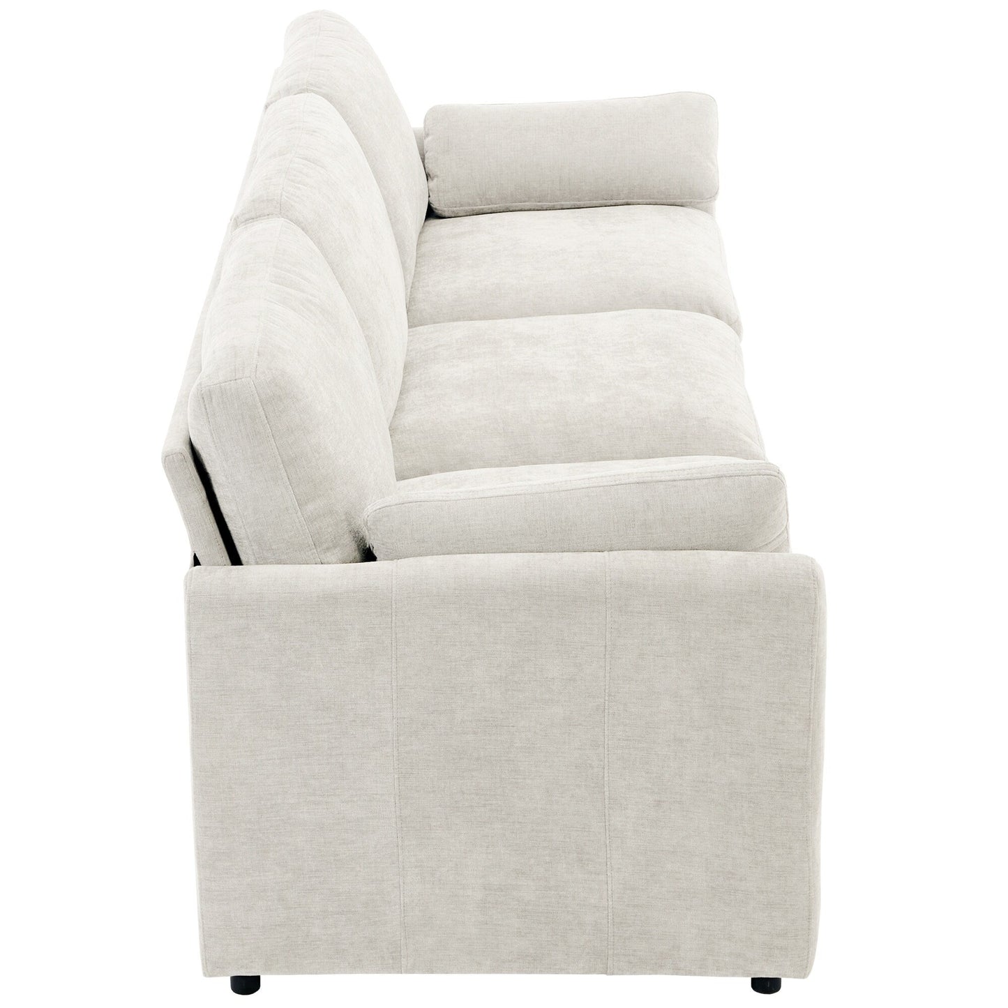 Roomfitters 89 Oversized Upholstered 3-Seater Cloud Sofa with Dual Plush Cushions