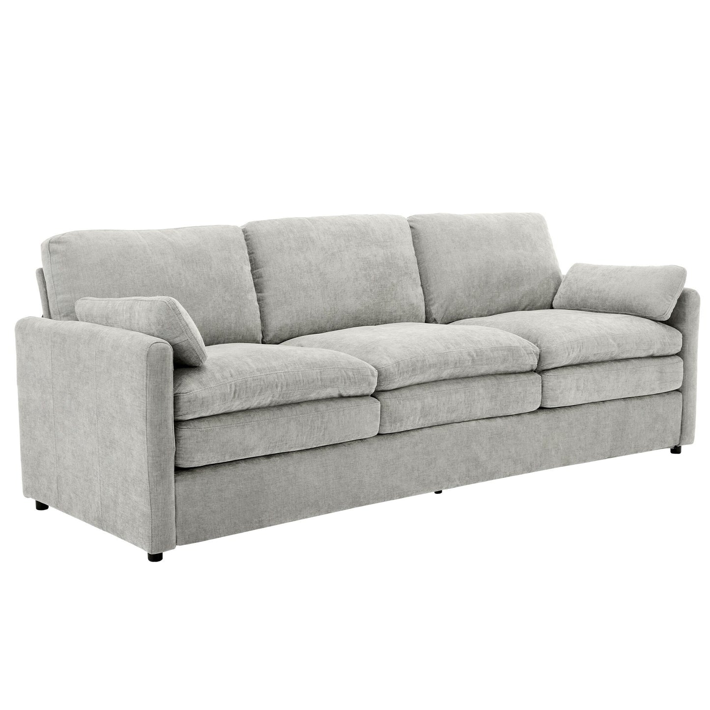 Roomfitters 89 Oversized Upholstered 3-Seater Cloud Sofa with Dual Plush Cushions