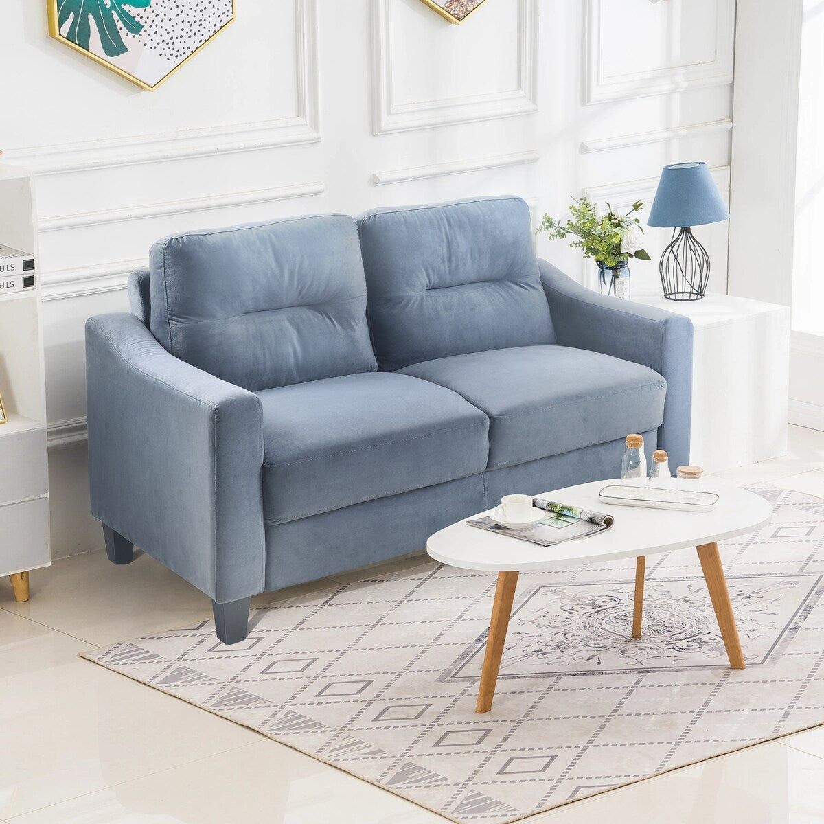 Roomfitters Comfortable Sectional Seater Couch and Sofa Set for Living Room, Bedroom, Office | Small Space Furniture