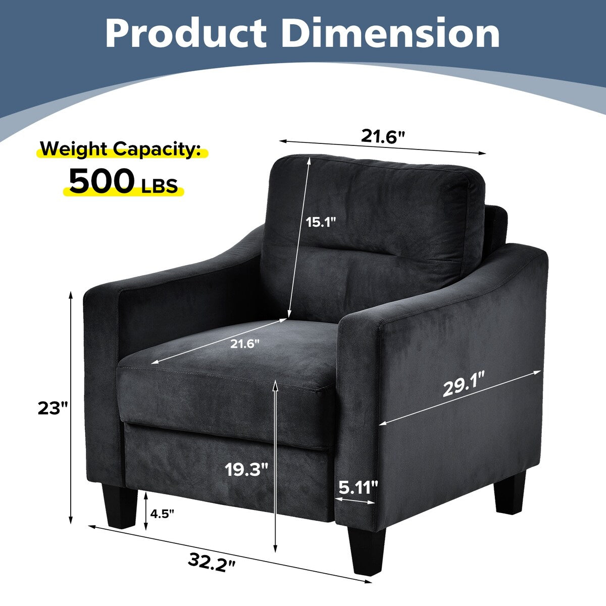 Roomfitters Comfortable Sectional Seater Couch and Sofa Set for Living Room, Bedroom, Office | Small Space Furniture