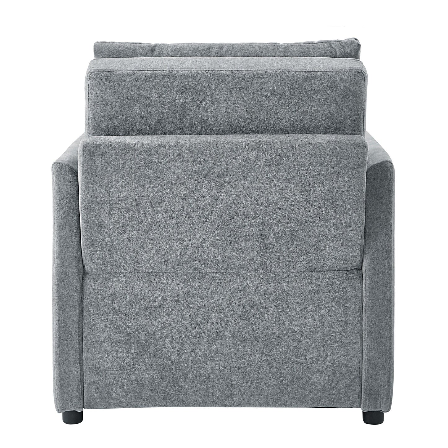 Roomfitters Convertible Sleeper Sofa with Pull-Out Bed 5-Position Adjustable Backrest Side Pockets & Storage Basket