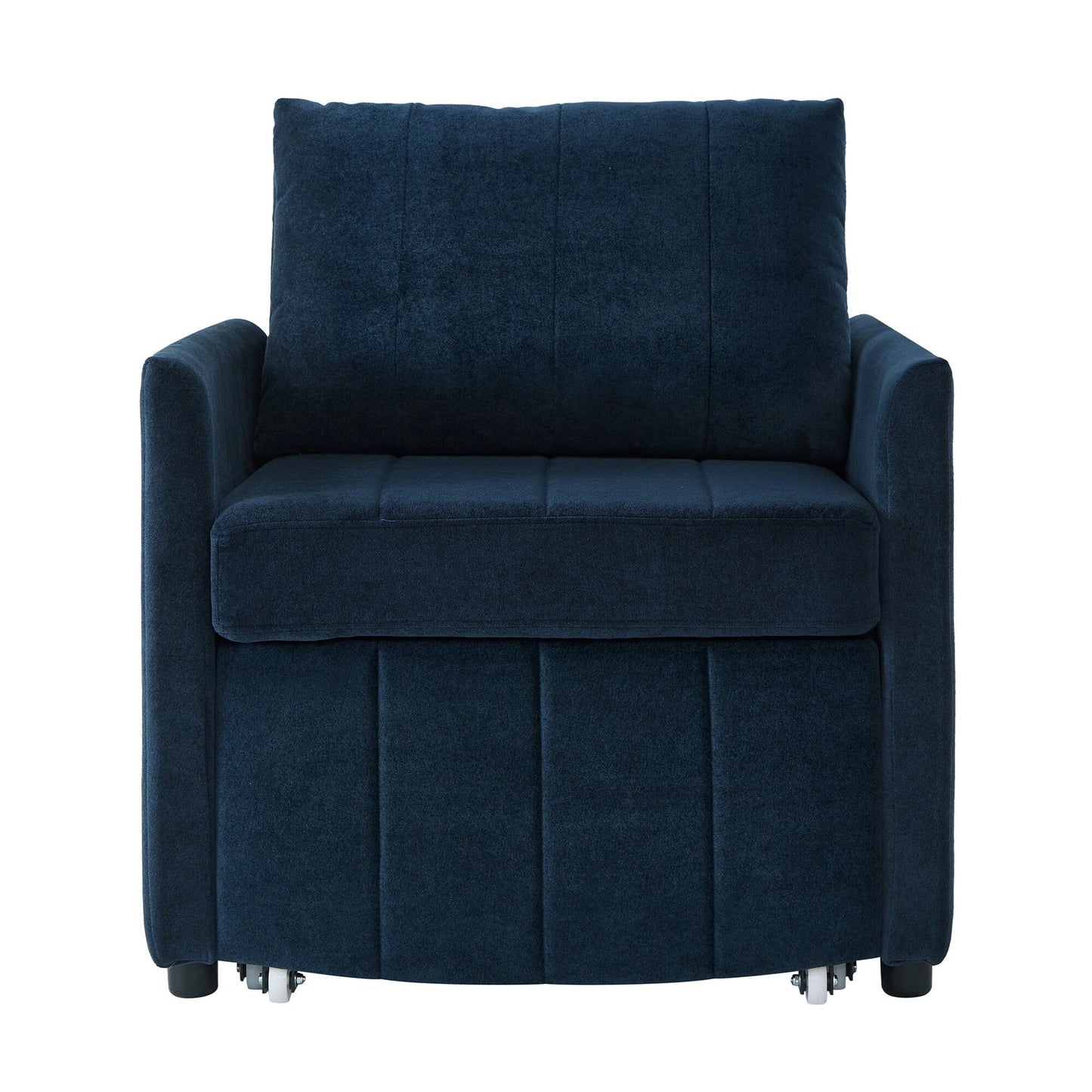 Roomfitters Convertible Sleeper Sofa with Pull-Out Bed 5-Position Adjustable Backrest Side Pockets & Storage Basket