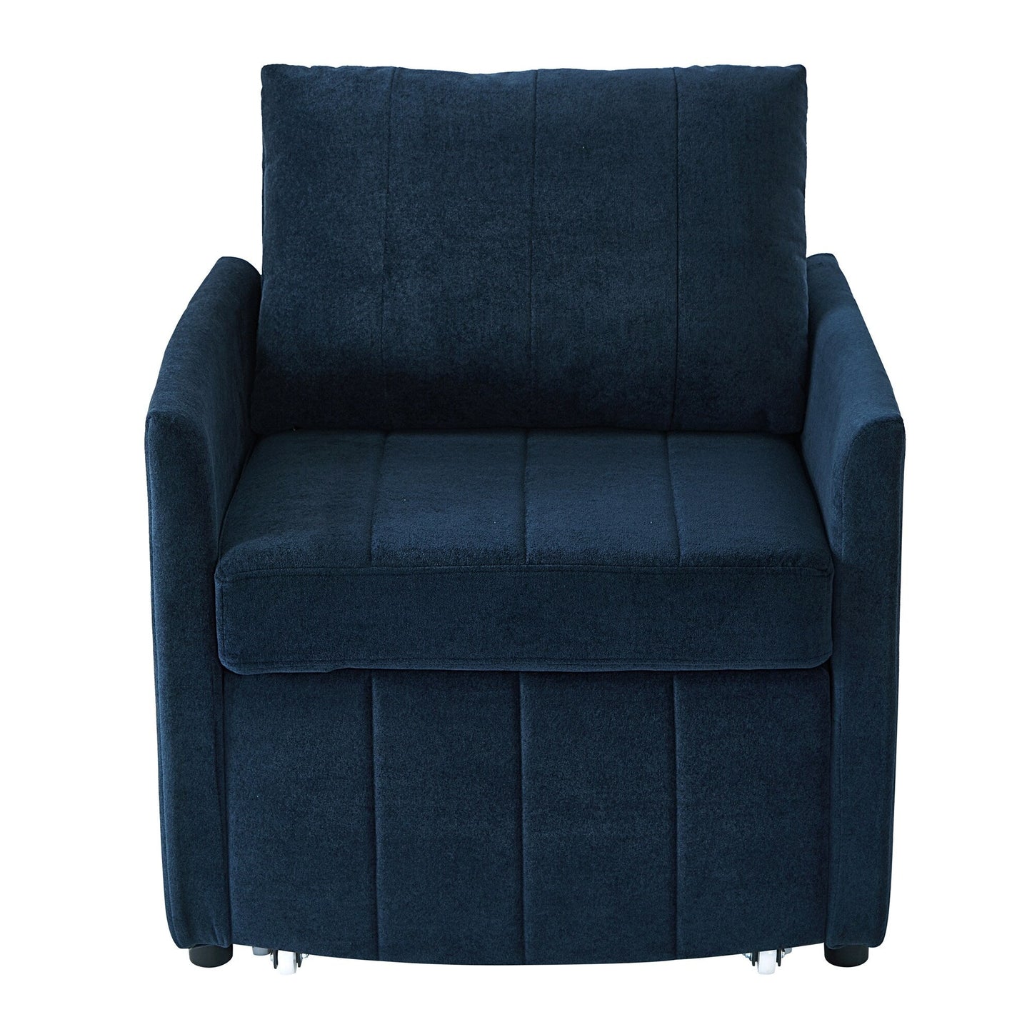 Roomfitters Convertible Sleeper Sofa with Pull-Out Bed 5-Position Adjustable Backrest Side Pockets & Storage Basket