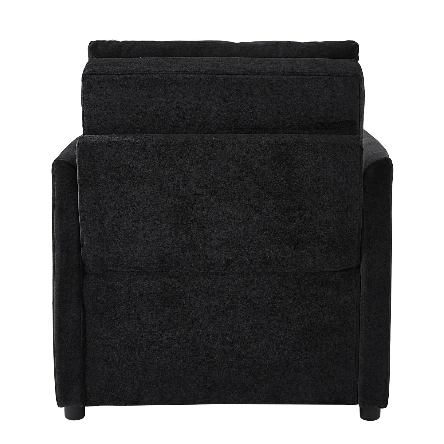 Roomfitters Convertible Sleeper Sofa with Pull-Out Bed 5-Position Adjustable Backrest Side Pockets & Storage Basket