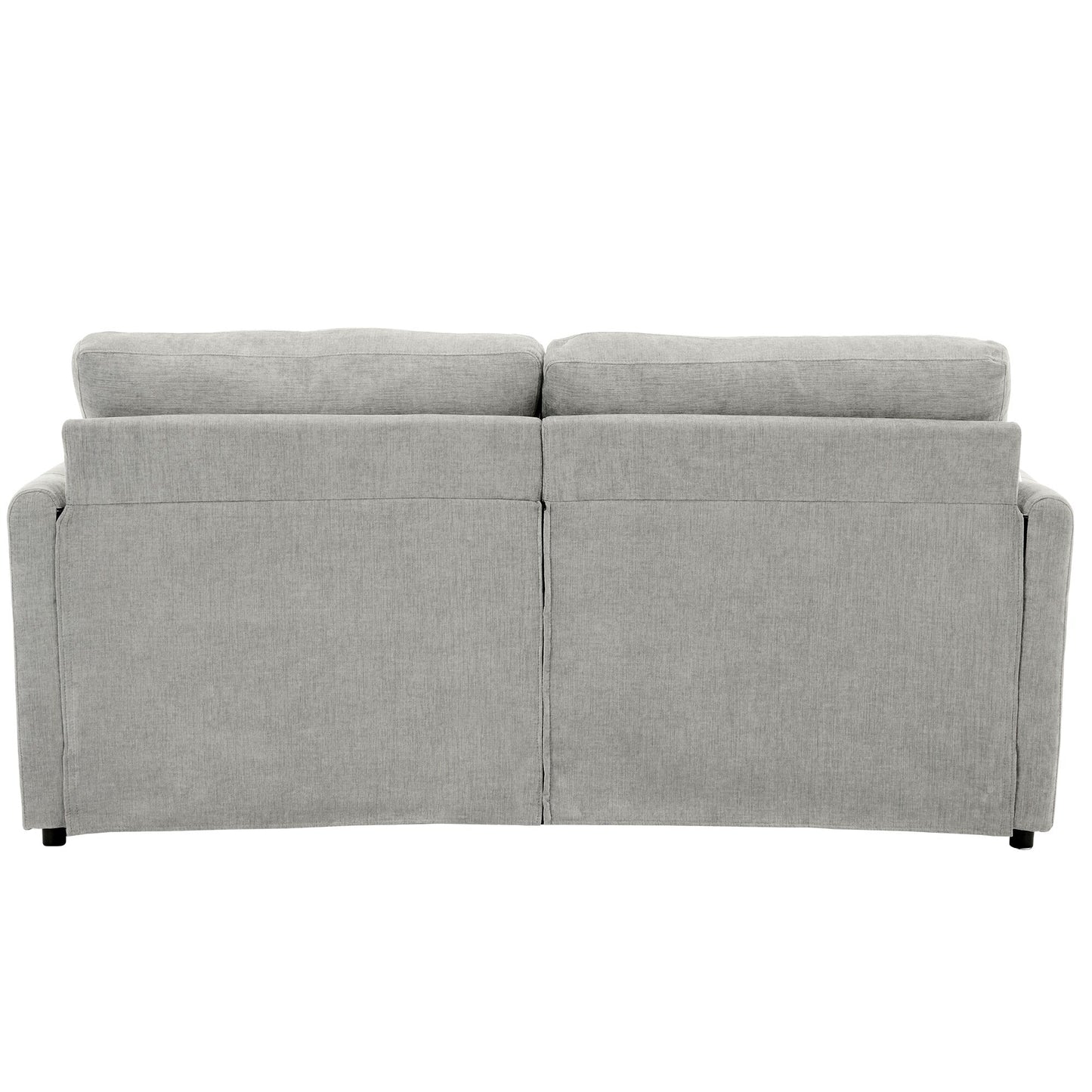 Roomfitters Cozy Oversized Upholstered Loveseat Cloud Sofa with Plush Double Cushion for Living Room, Light Grey