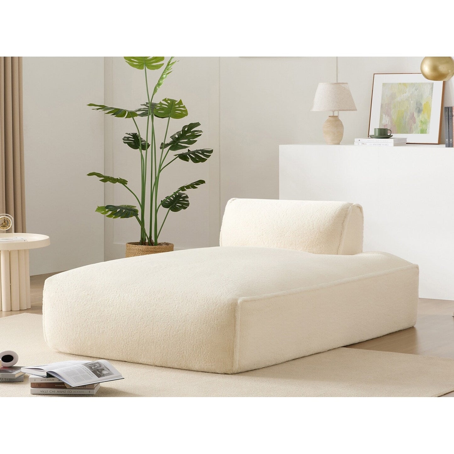 Roomfitters Left-Facing Modular Sofa with Foam-Filled Seat, Compressed Floor Couch for Living Room, No Assembly Needed