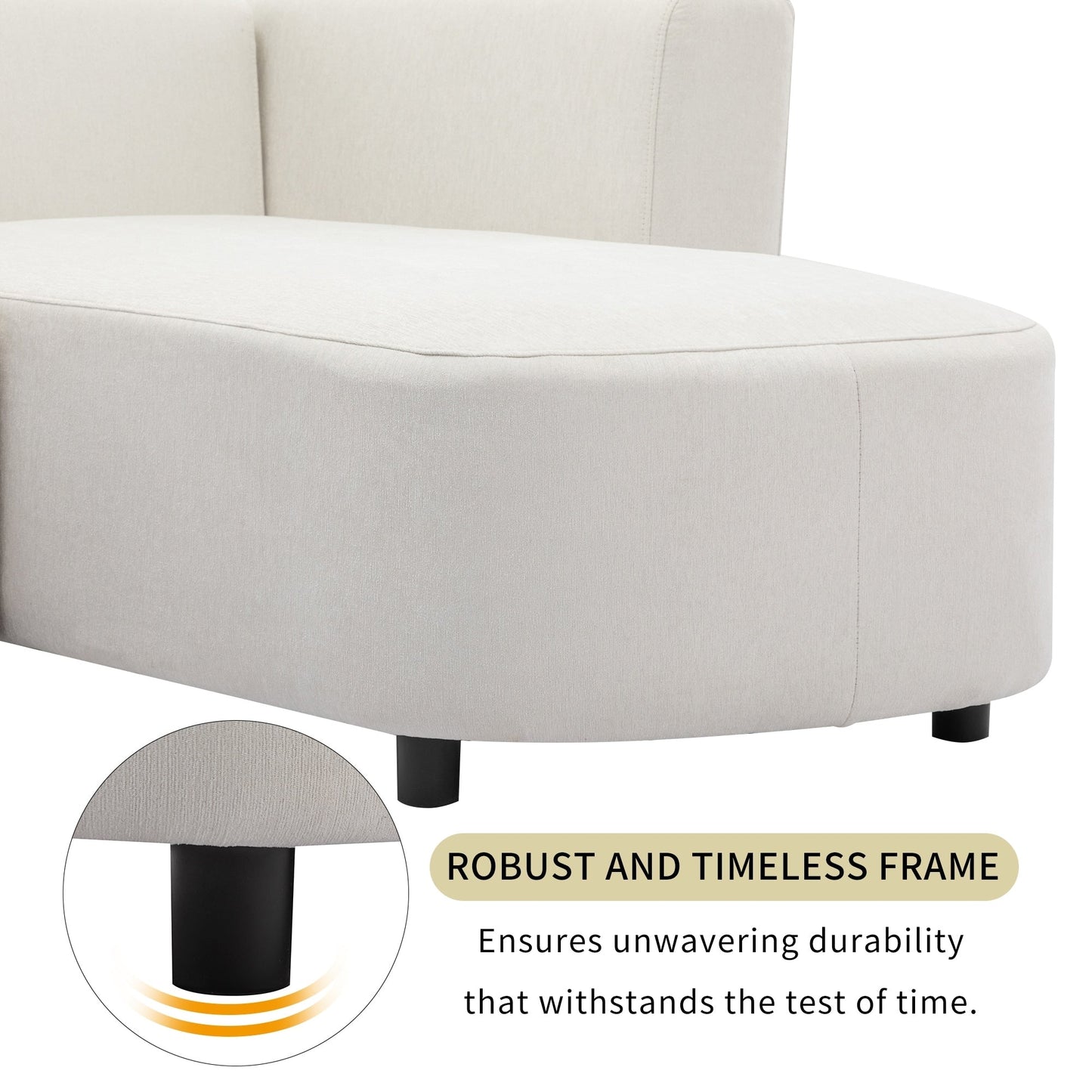 Roomfitters Luxury Modern Style Upholstery Sofa for Living Room, Elegant and Comfortable Design, Perfect for Any Living Space