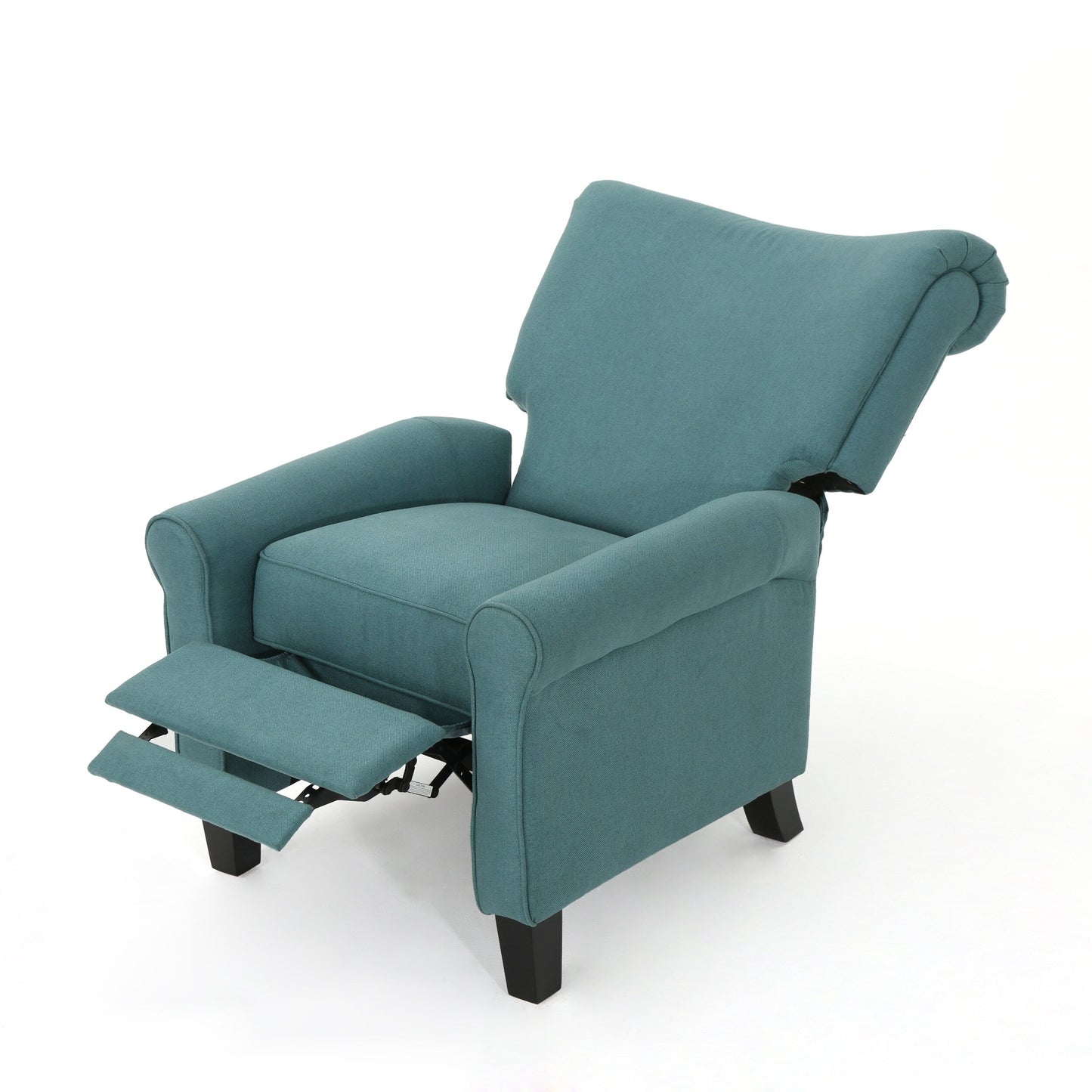 Roomfitters Manual Standard Recliner, Comfortable Lounge Chair for Living Room, Bedroom, Teal
