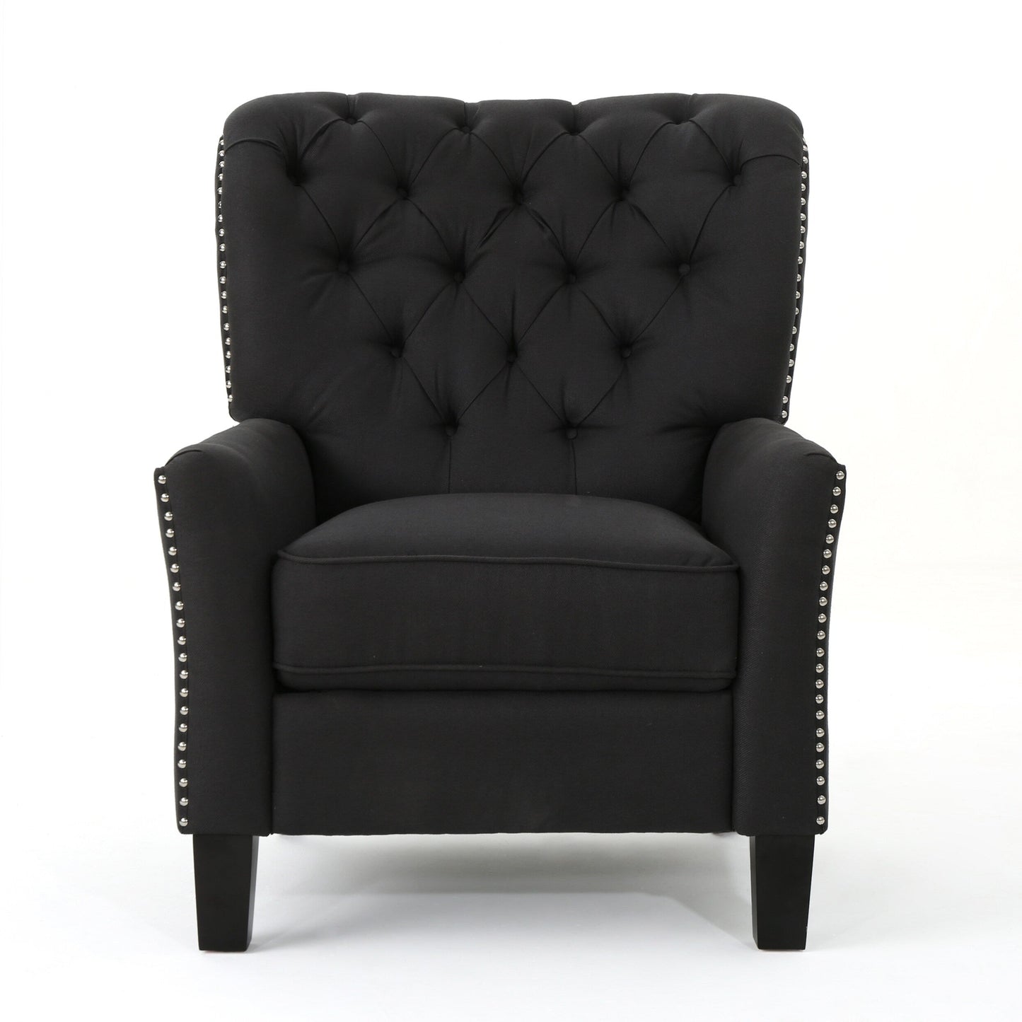 Roomfitters Modern Fabric Push Back Recliner, Comfortable Lounge Chair for Living Room, Bedroom