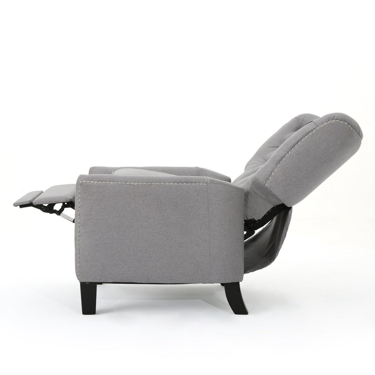 Roomfitters Modern Fabric Push Back Recliner, Comfortable Lounge Chair for Living Room, Bedroom