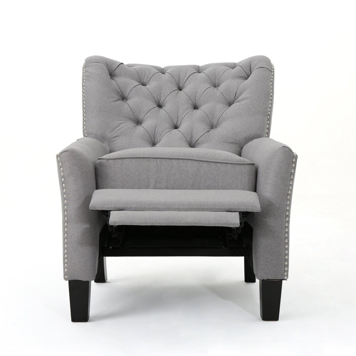 Roomfitters Modern Fabric Push Back Recliner, Comfortable Lounge Chair for Living Room, Bedroom