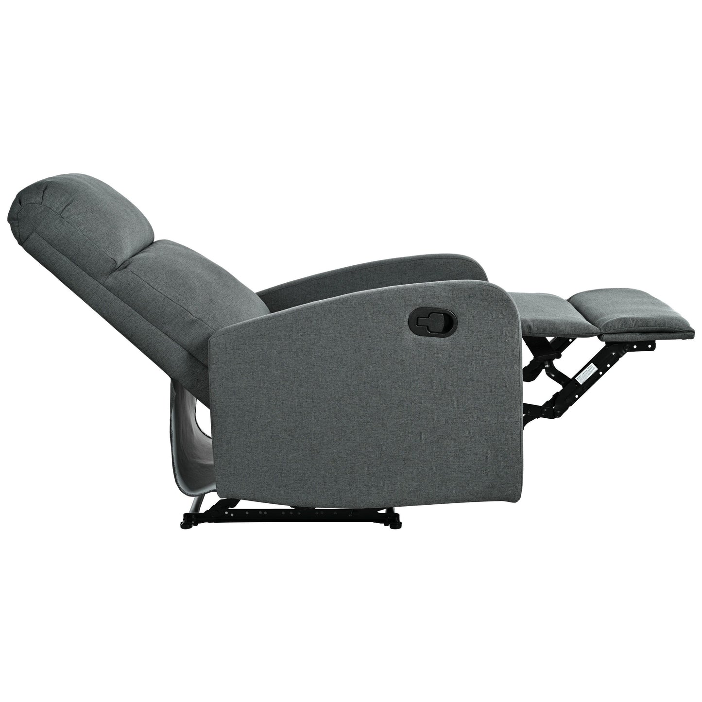 Roomfitters Modern Recliner Manual Recliner Home Theater Chair, Adjustable Recliner for Living Room, Charcoal