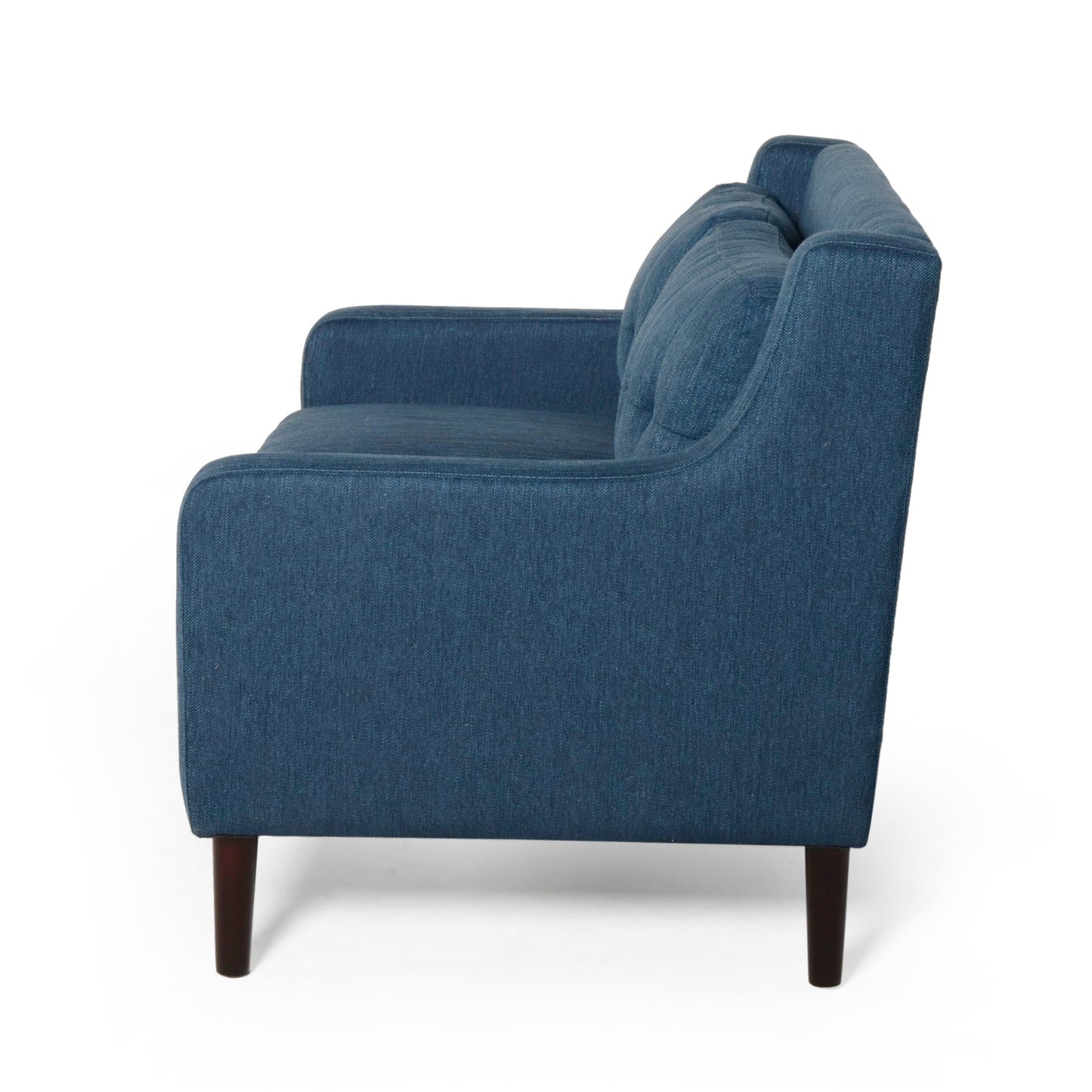 Roomfitters Modern Upholstered Sofa, Button-Tufted Couch with Curved Armrests and Comfortable Cushions