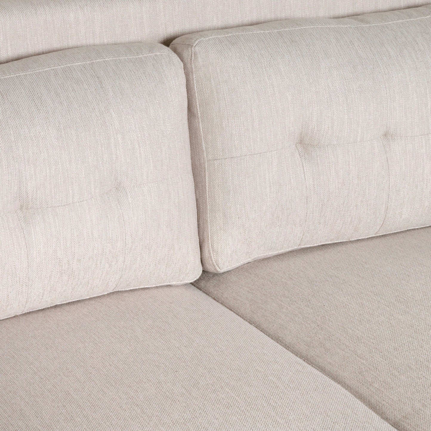 Roomfitters Modern Upholstered Sofa, Button-Tufted Couch with Curved Armrests and Comfortable Cushions