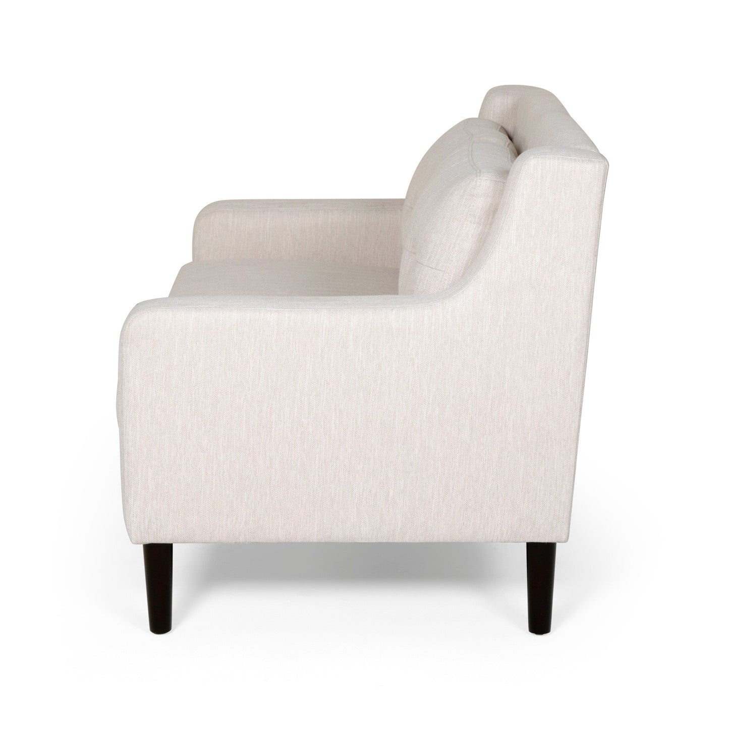 Roomfitters Modern Upholstered Sofa, Button-Tufted Couch with Curved Armrests and Comfortable Cushions