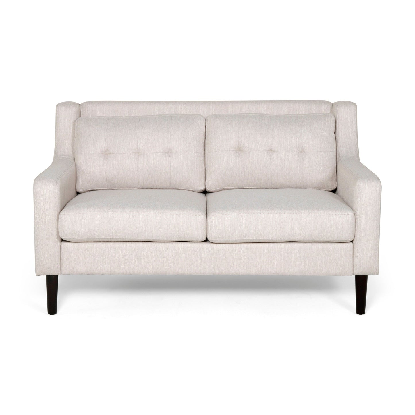 Roomfitters Modern Upholstered Sofa, Button-Tufted Couch with Curved Armrests and Comfortable Cushions