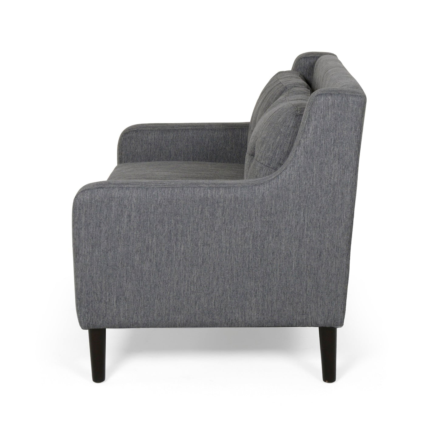 Roomfitters Modern Upholstered Sofa, Button-Tufted Couch with Curved Armrests and Comfortable Cushions