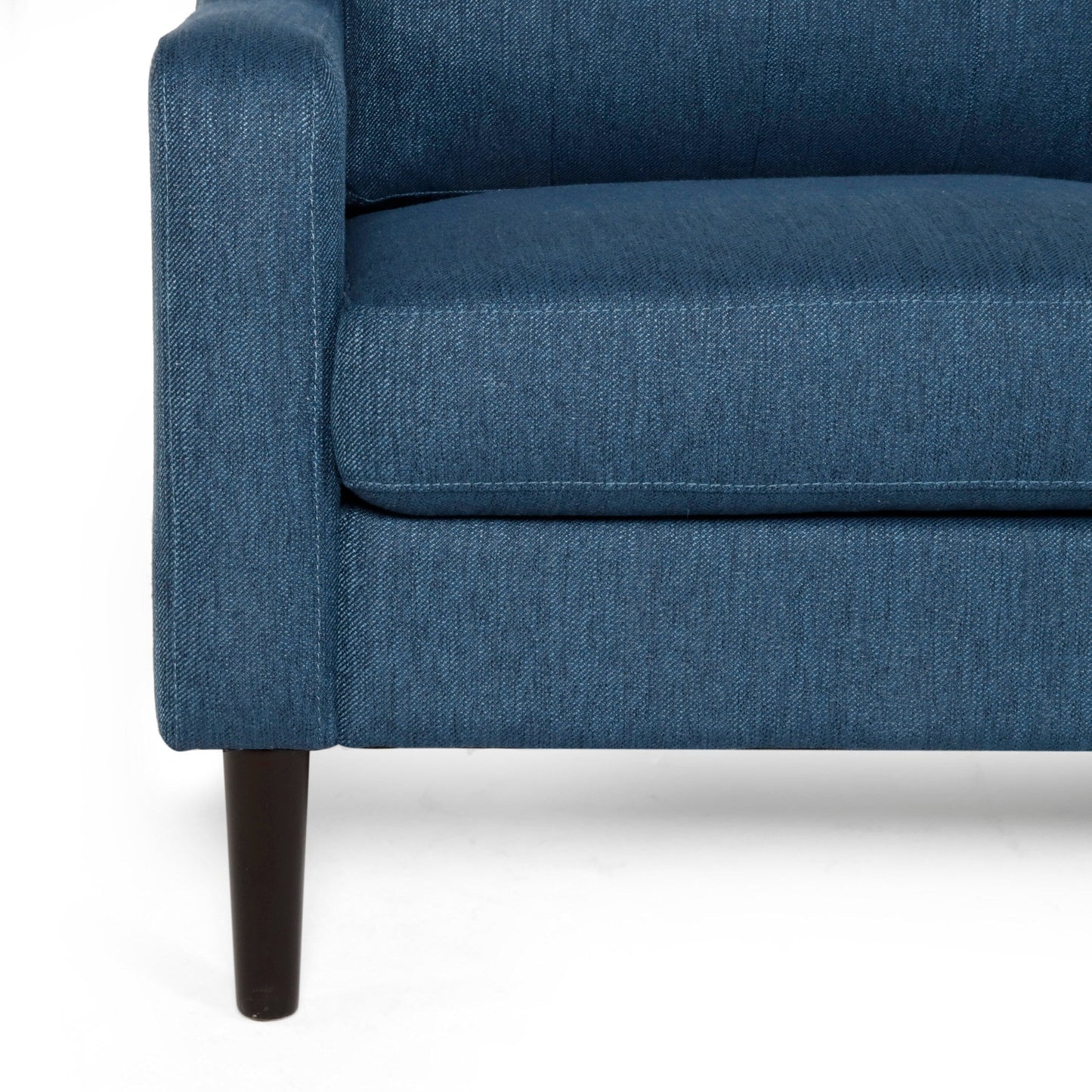 Roomfitters Modern Upholstered Sofa, Button-Tufted Couch with Curved Armrests and Comfortable Cushions
