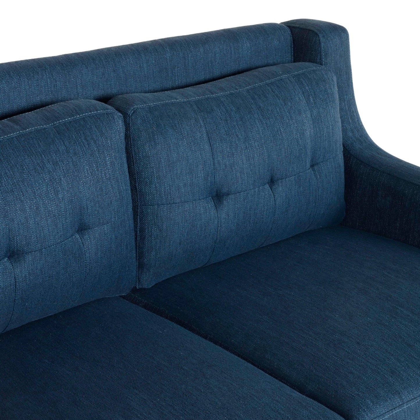 Roomfitters Modern Upholstered Sofa, Button-Tufted Couch with Curved Armrests and Comfortable Cushions