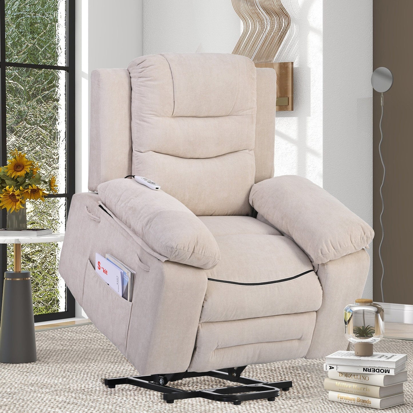 Roomfitters Power Lift Massage Recliner Chair with Soothing Heat, Adjustable Massage Modes, Infinite Reclining Options