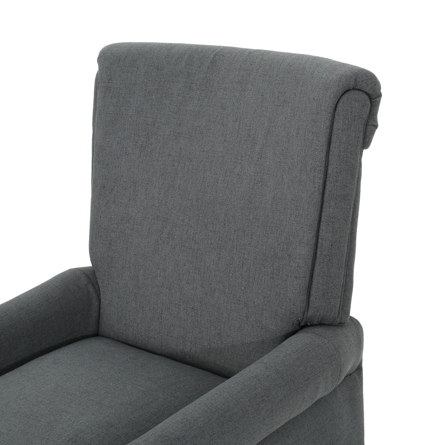 Roomfitters Push Back Recliner Chair with Rolled Arms and Padded Seat for Living Room or Study