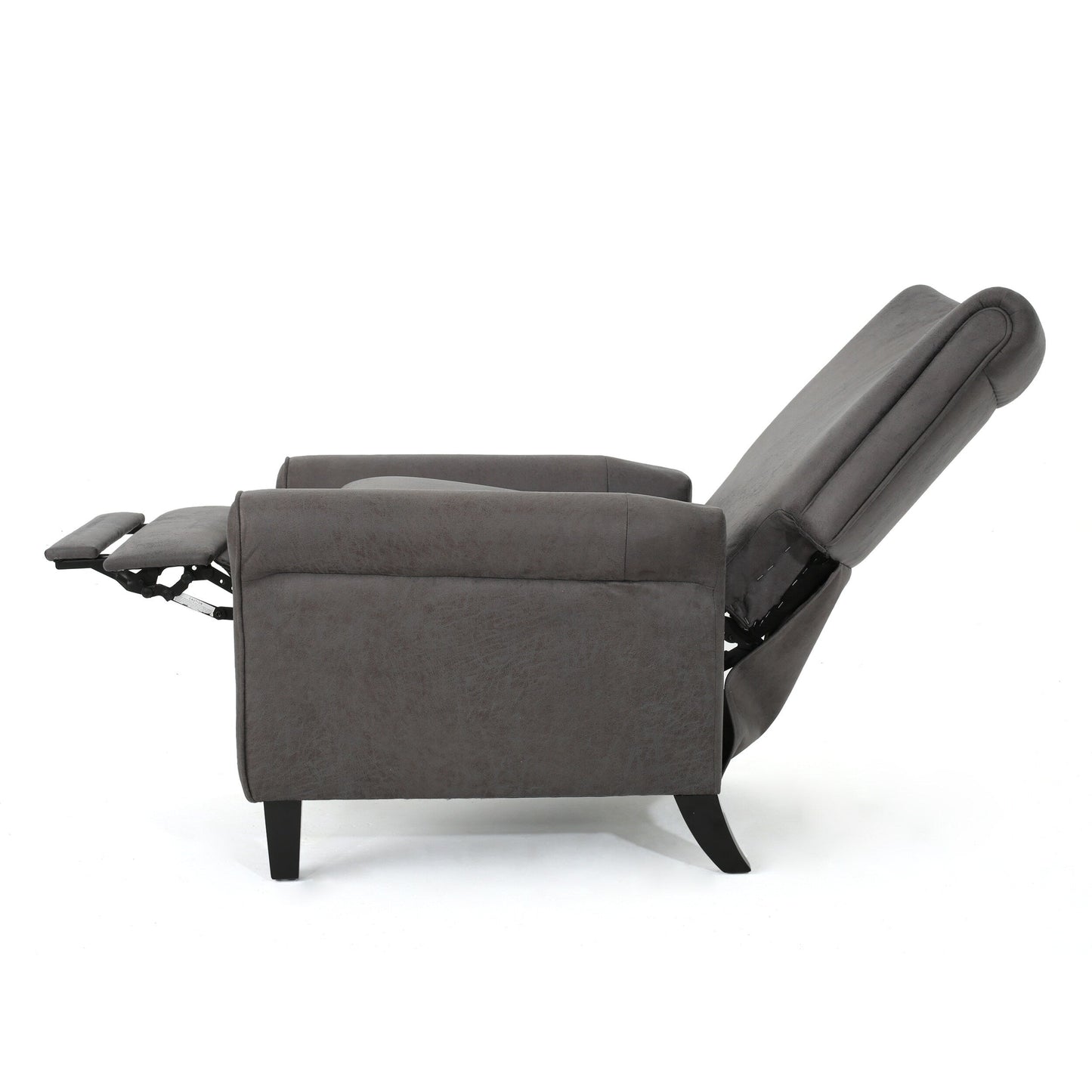 Roomfitters Push Back Recliner Chair with Rolled Arms and Padded Seat for Living Room or Study