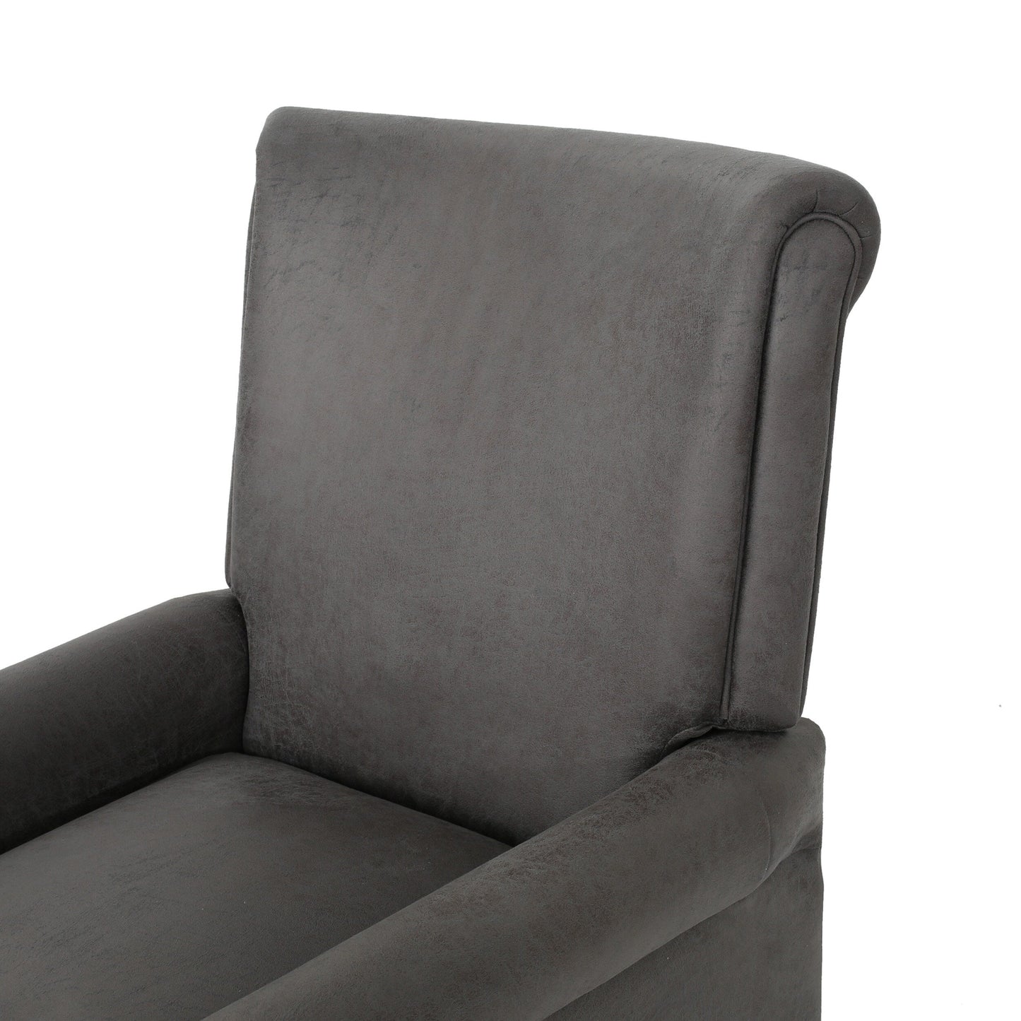 Roomfitters Push Back Recliner Chair with Rolled Arms and Padded Seat for Living Room or Study