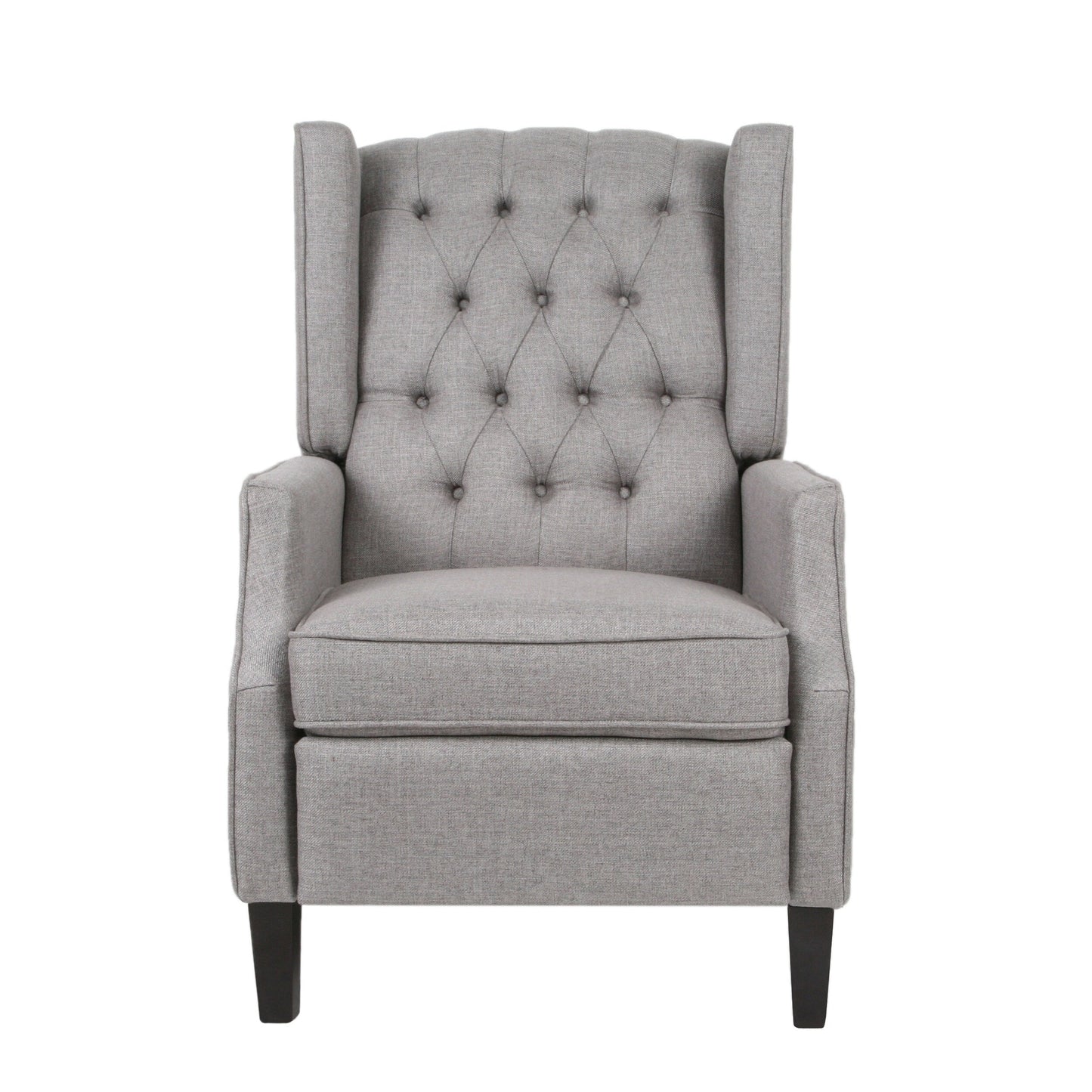 Roomfitters Tufted Wingback Push-Back Recliner Chair with Flared Arms, Lounge Accent Chair for Living Room