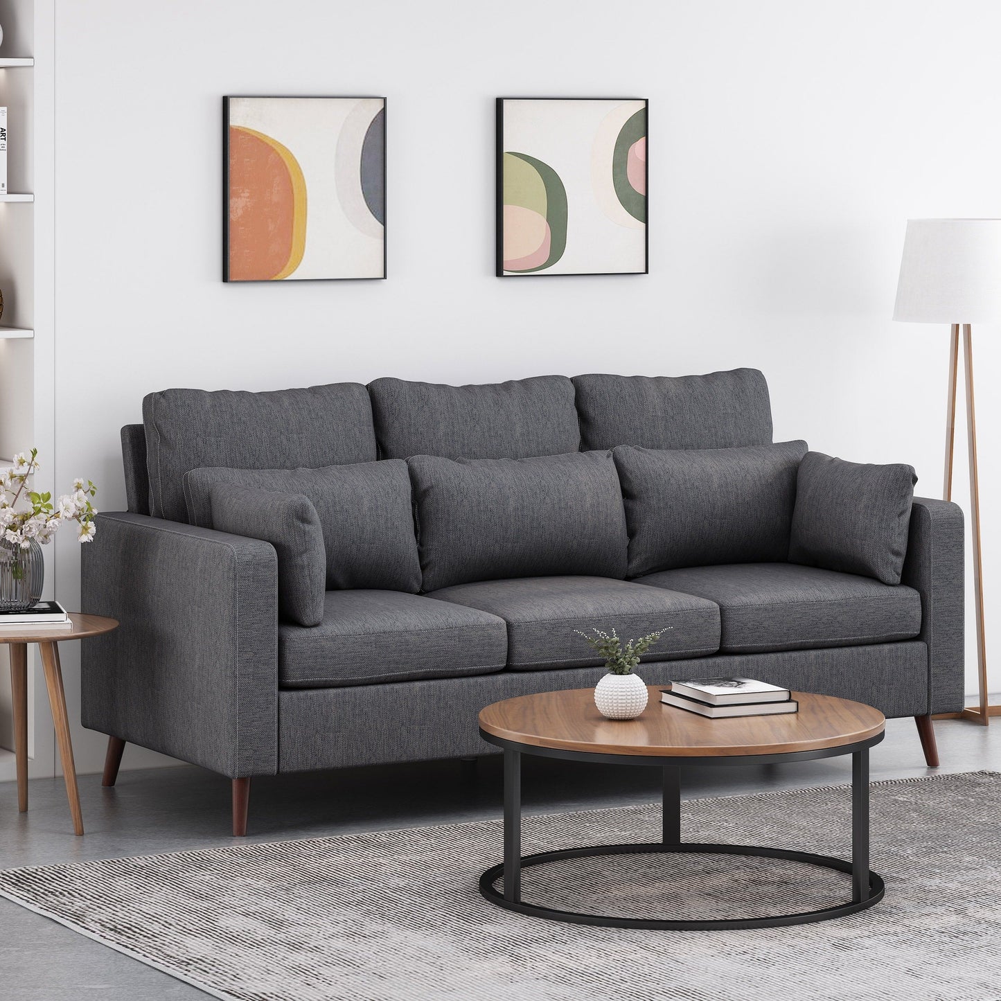 Roselle Upholstered 3-seat Sofa by Christopher Knight Home