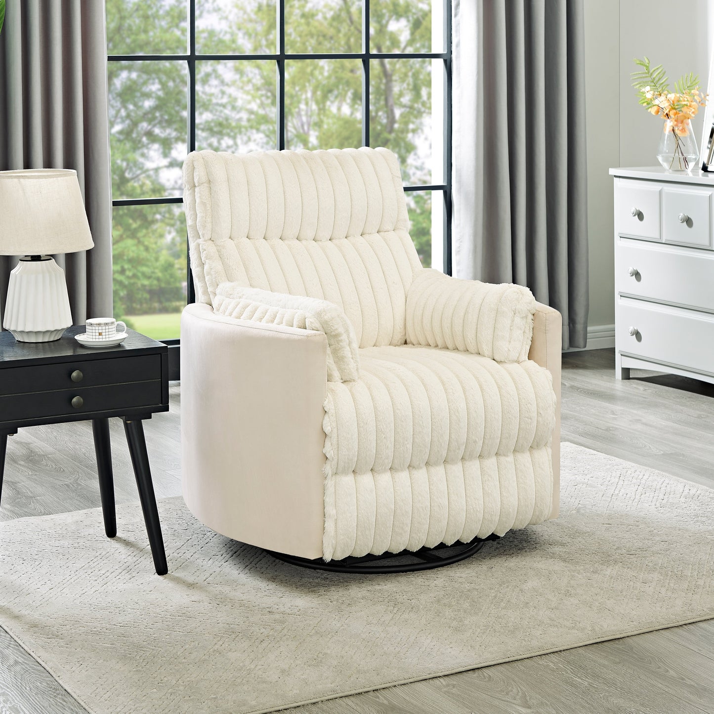 Roundhill Furniture Bocaton Wide Wale Corduroy Upholstery Manual Recliner