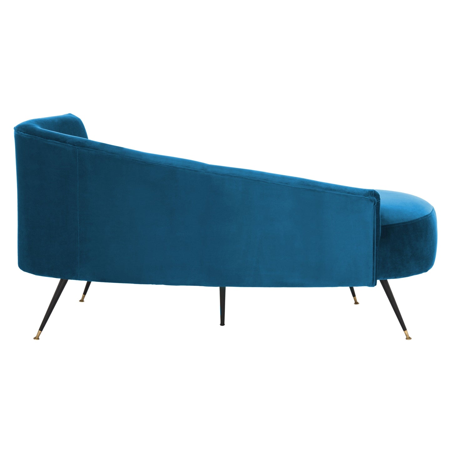 SAFAVIEH Helgrit Black/Gold Velvet Retro Glam Settee - 57.5 W x 27 D x 28 H - 58Wx27Dx28H