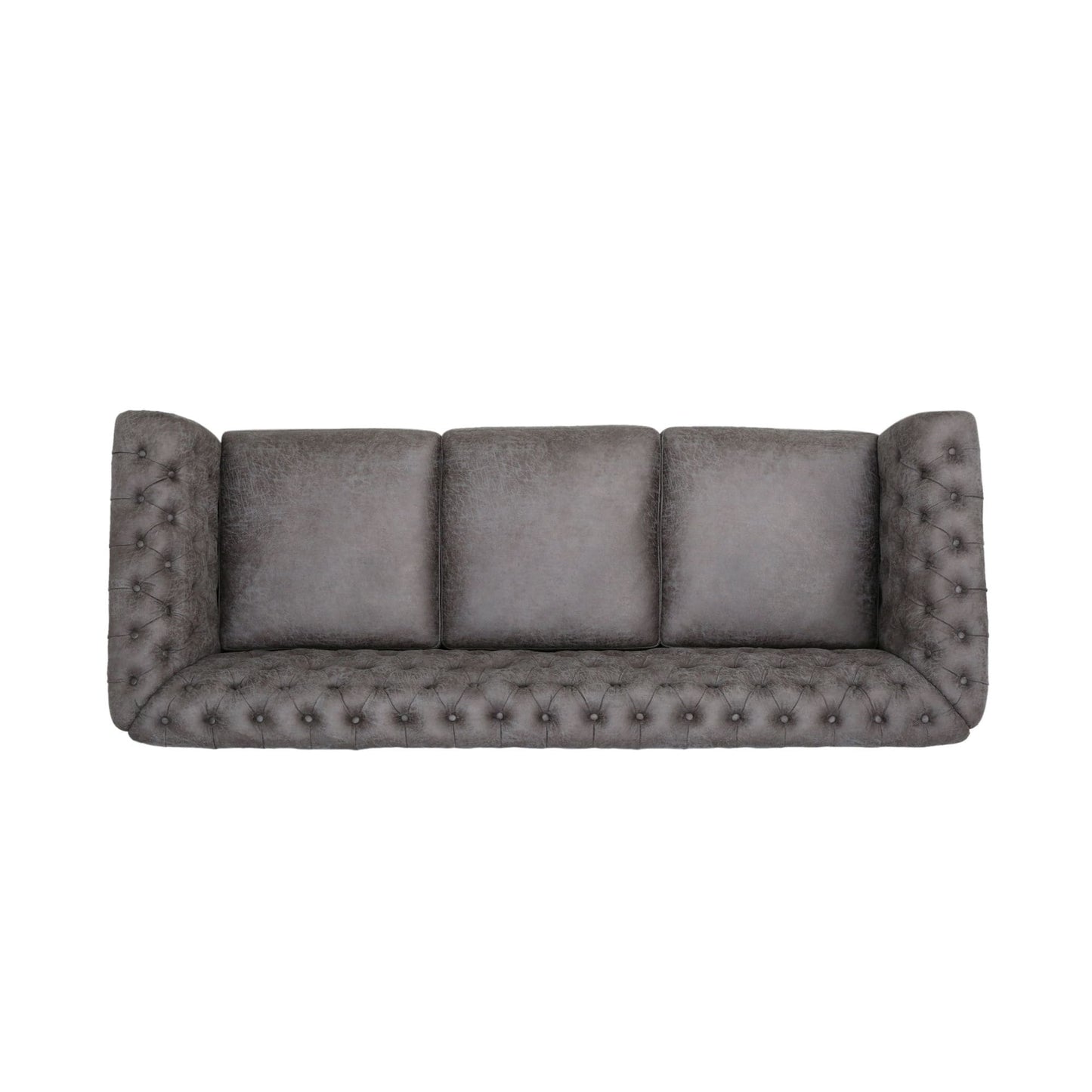 Slate Chesterfield Button Tufted 3-seater Sofa with Nailheads