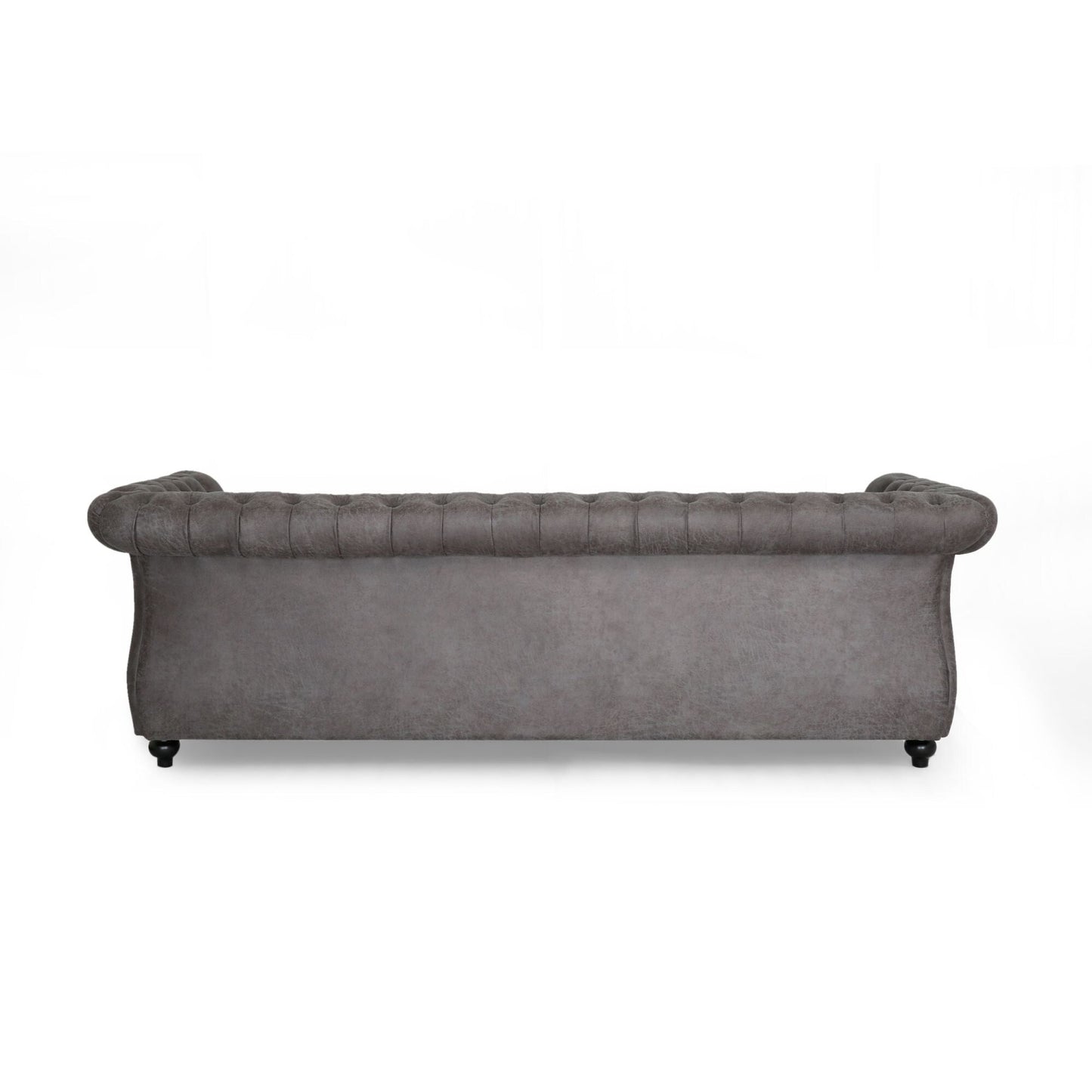 Slate Chesterfield Button Tufted 3-seater Sofa with Nailheads