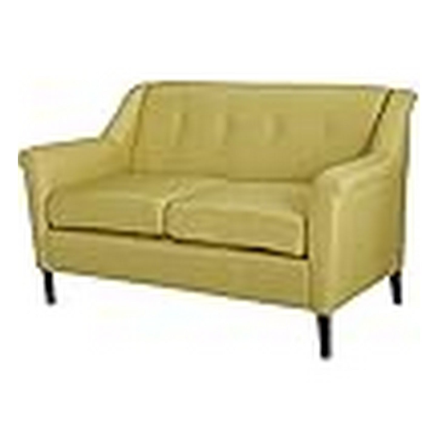 Sofa, Flared Armrests, 62 Inch 2 Seater, Light Green, Solid Wood