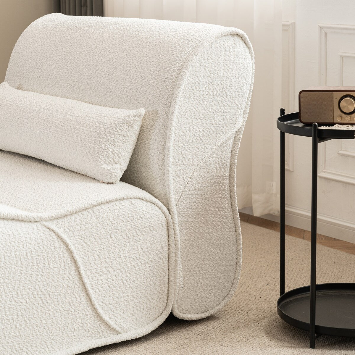 Soft Pellet Velvet Recliner, Comfortable Lounge Chair with Waist Pack Padding, Ideal for Living Room, Bedroom or Office