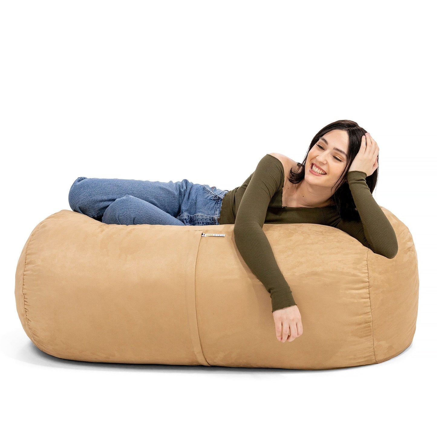 Solid Bean Bag Lounger - 4' - Camel Beige