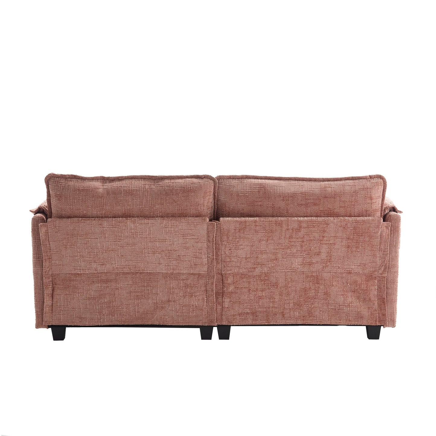 Solid Construction, the Overall Structure of the Sofa is Stable, Two Foot Stools and Two-seat Sofa with Side Pockets
