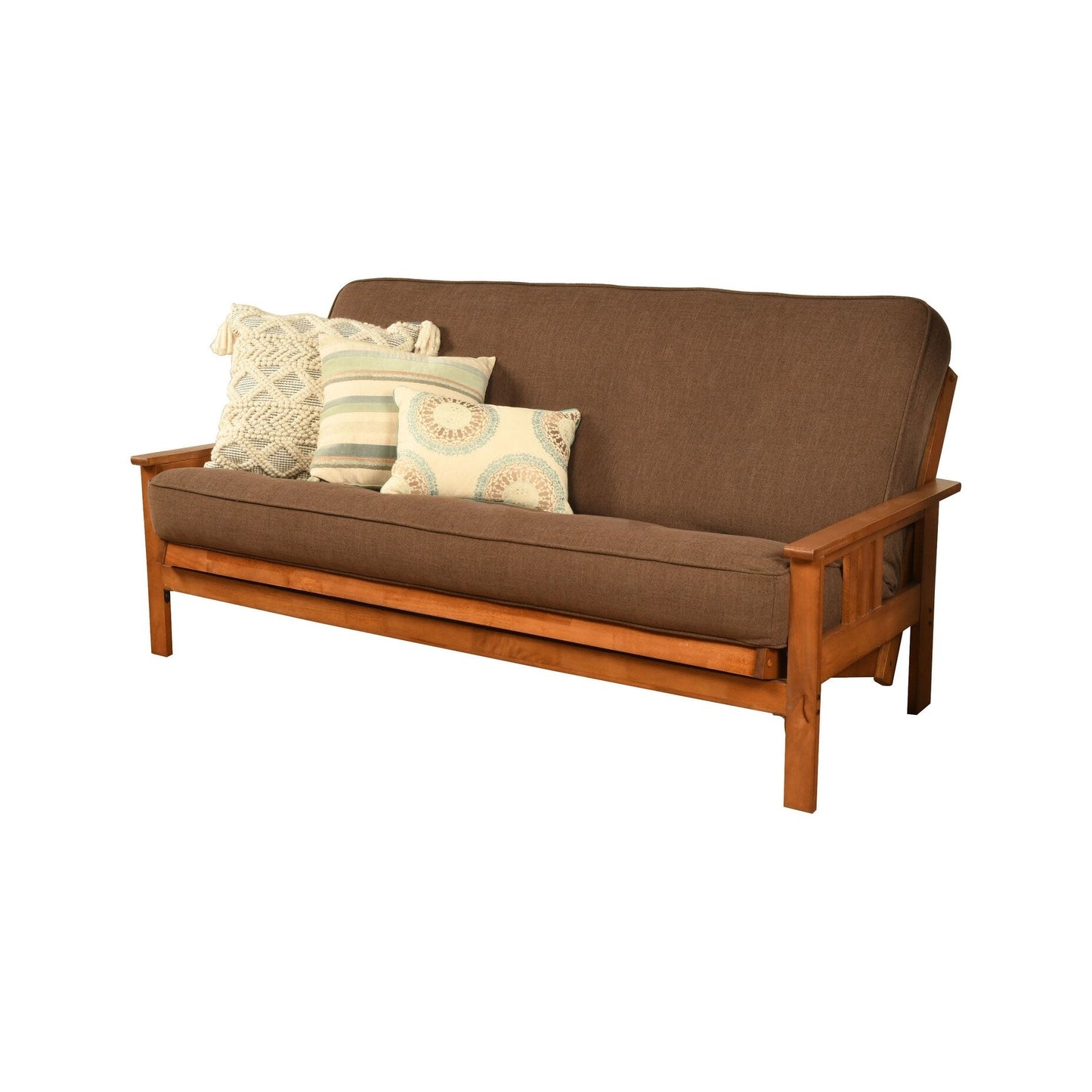 Somette Monterey Sofa in Barbados Finish with Removable Linen Mattress Cover